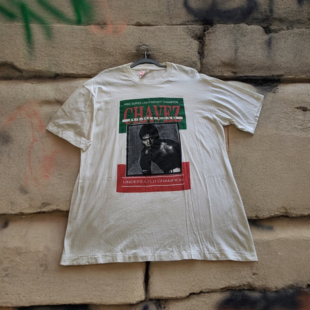 Vtg single stitch t shirt xl boxing championship chavez never worn pre shrunk